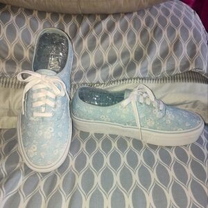 Vans Authentic Platform 2.0 Tonal light blue Floral Size 9.5 Women